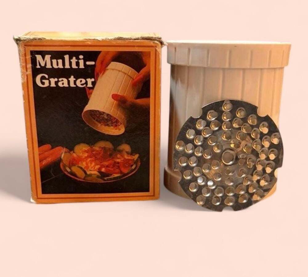 Vintage Eva Multi-Grater Handheld Kitchen Grater with Original Box